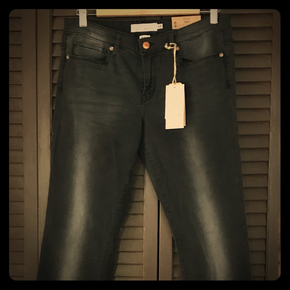 H&M Faded Black Slim Fit Jeans
